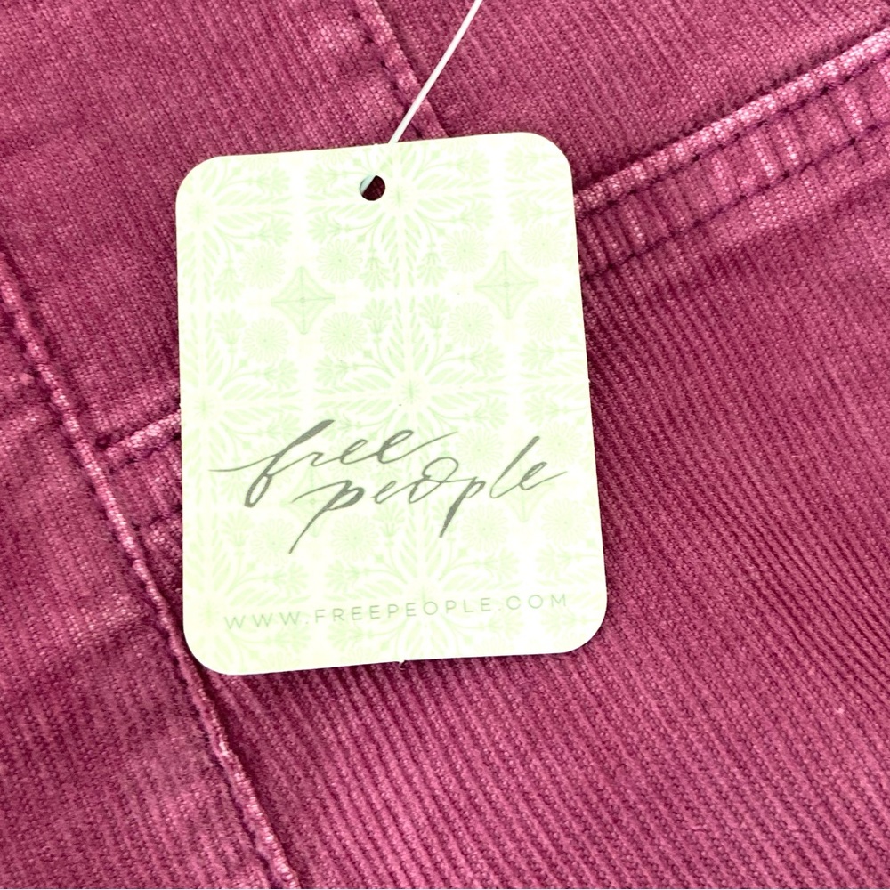 Free People Pants 32 Plum We the Free Jayde Cord High Rise Flare Corduroy - Picture 10 of 15